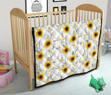 Beautiful Sunflowers Pattern Premium Quilt