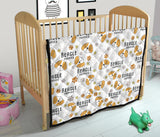Cute Beagle Dog Pattern Background Premium Quilt