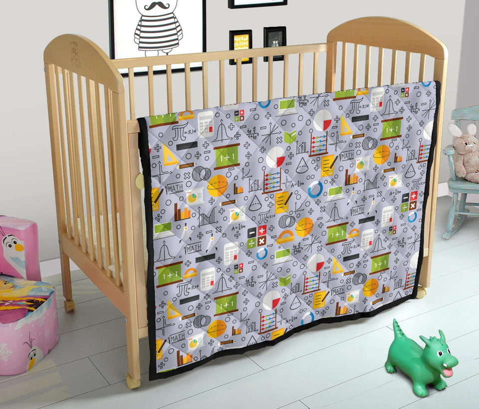 Math Pattern Print Design 04 Premium Quilt