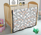 Cute Rainbow Clound Star Pattern Premium Quilt