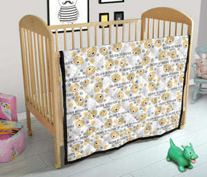 Golden Retriever Pattern Print Design 04 Premium Quilt