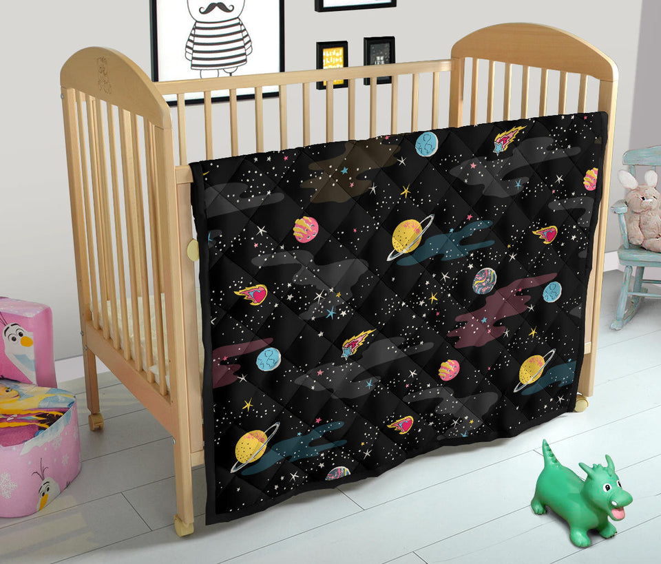 Space Pattern Premium Quilt