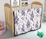 Lavender Flower Design Pattern Premium Quilt