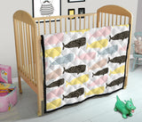 Whale Dot Pattern Premium Quilt