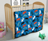 Colorful Rhino Pattern Premium Quilt