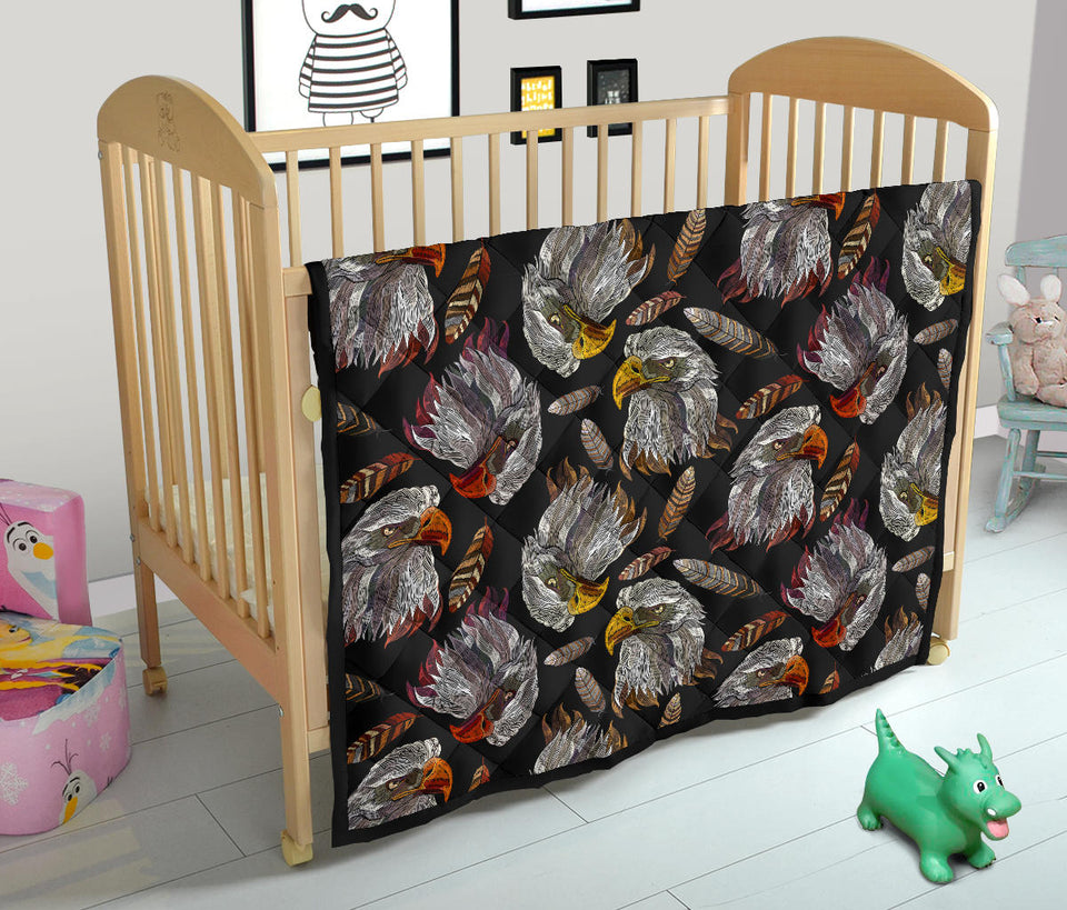 Eagle Pattern Print Design 05 Premium Quilt