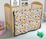 Giraffe Pattern Print Design 04 Premium Quilt
