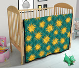 Sun Green Background Premium Quilt