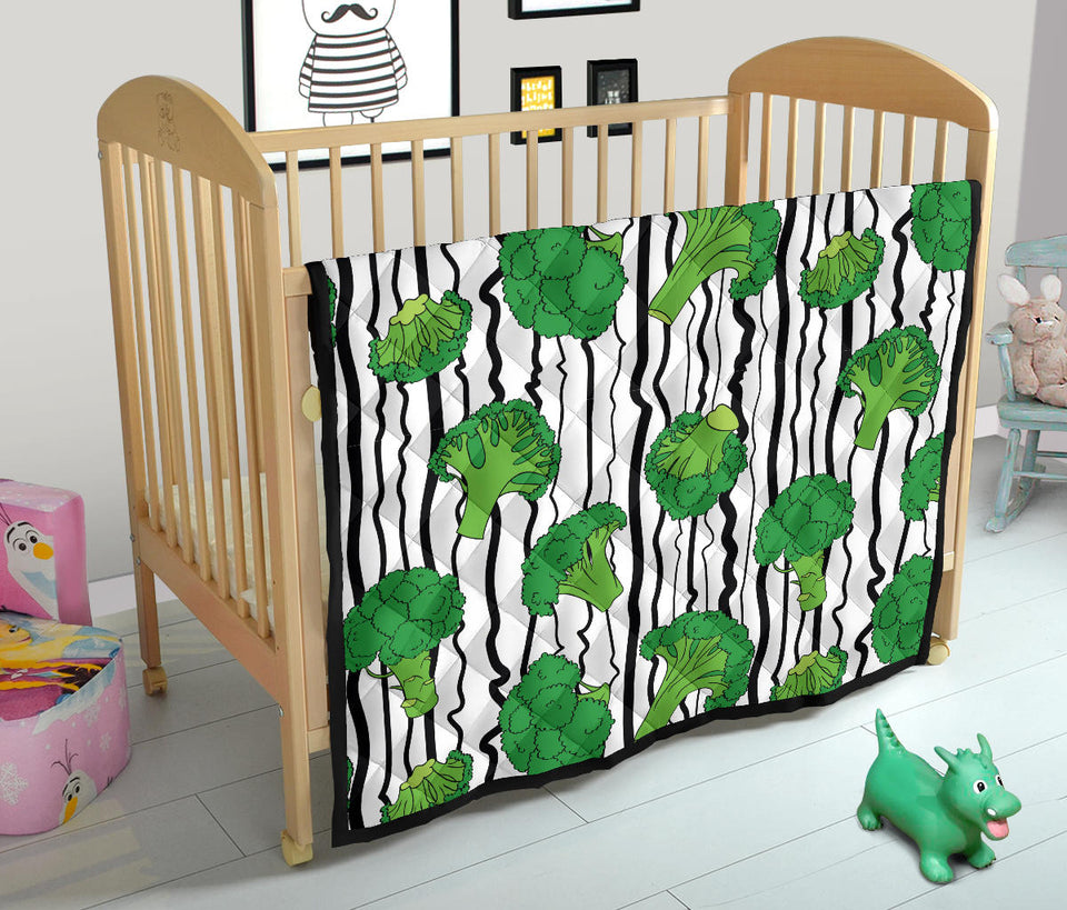 Cool Broccoli Pattern Premium Quilt