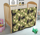 Eggplant Pattern Print Design 02 Premium Quilt