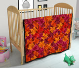 Autumn Maple Leaf Pattern Premium Quilt