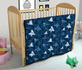 Stingray Pattern Print Design 04 Premium Quilt