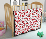 Ladybug Pattern Print Design 04 Premium Quilt