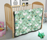 White Swan Lake Pattern Premium Quilt