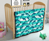 Dolphin Sea Pattern Premium Quilt
