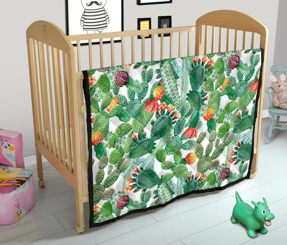 Cactus Design Pattern Copy Premium Quilt