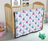 Sailboat Anchor Pattern Premium Quilt