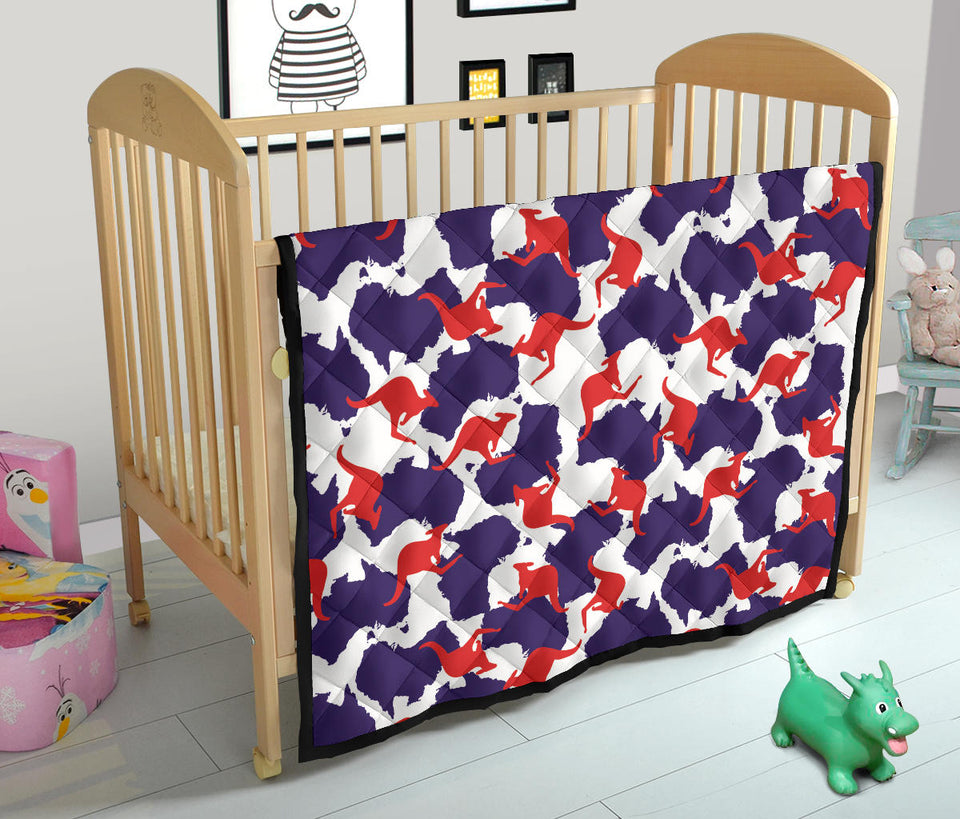 Kangaroo Australian Pattern Premium Quilt