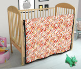 Fire Flame Watercolor Pattern Premium Quilt