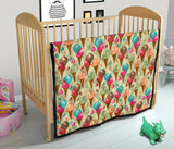Colorful Ice Cream Pattern Premium Quilt