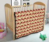 Greyhound Pattern Print Design 04 Premium Quilt