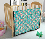 Pig Pattern Print Design 01 Premium Quilt