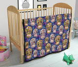 Sugar Skull Flower Pattern Premium Quilt