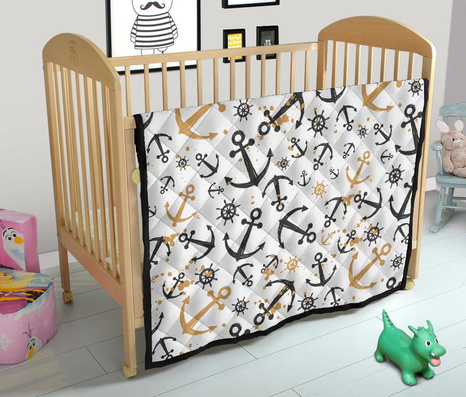 Anchors Rudders Pattern Premium Quilt