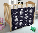 Chihuahua Space Helmet. Astronaut Pattern Premium Quilt