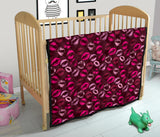 Lips Pattern Print Design 03 Premium Quilt