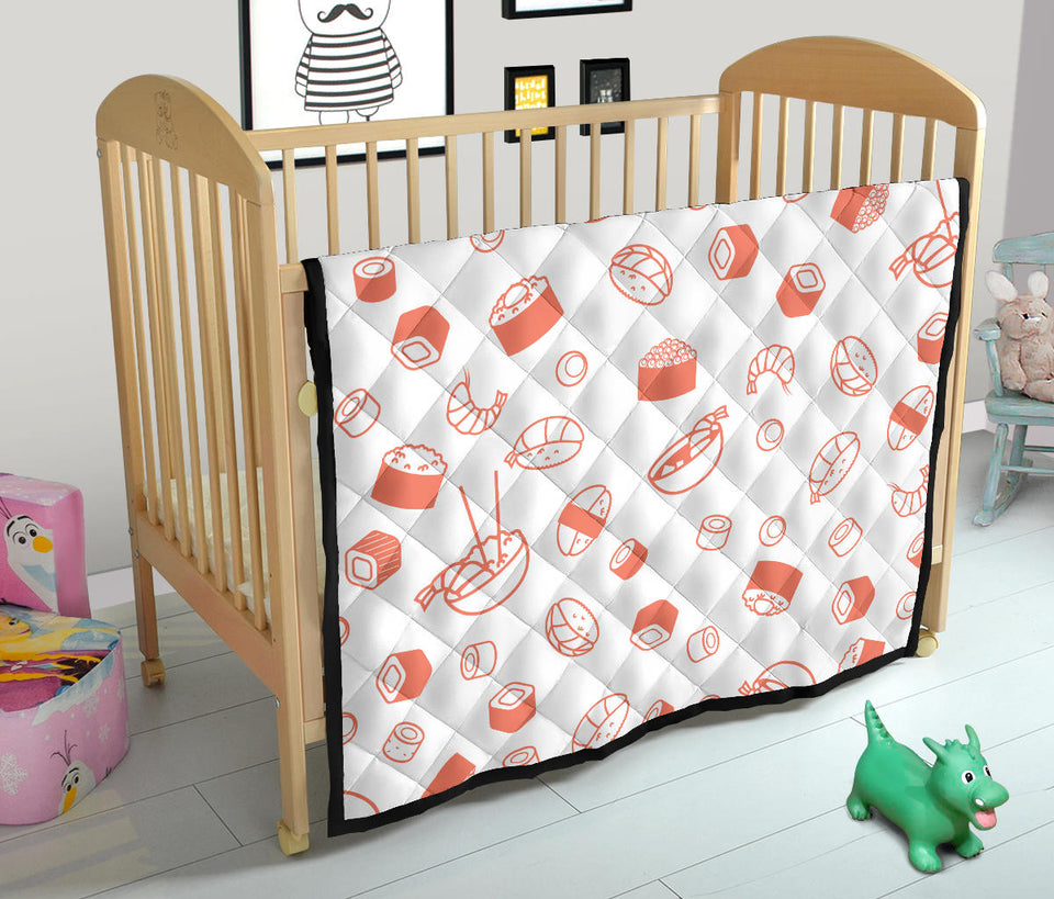 Sushi Pattern Premium Quilt