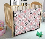 Cute Panda Ballon Heart Pattern Premium Quilt