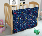 Music Notes Pattern Print Design 03 Premium Quilt