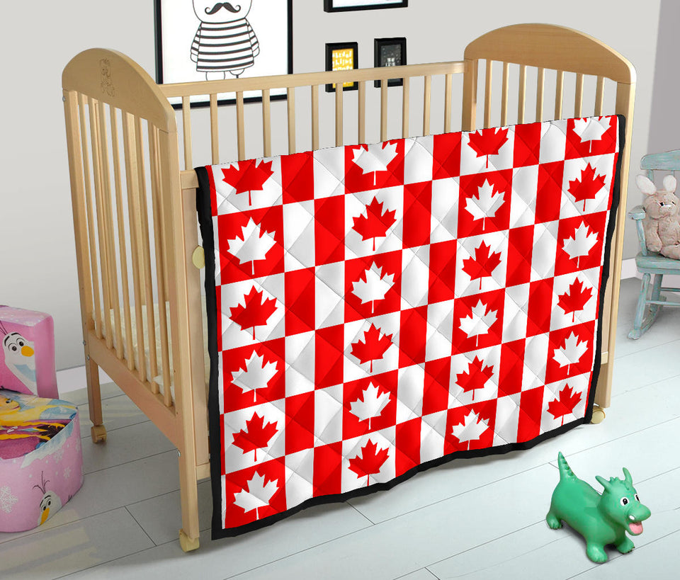 Canada Pattern Print Design 05 Premium Quilt