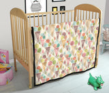 Ice Cream Cone Pattern Premium Quilt