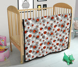 Ladybug Pattern Print Design 05 Premium Quilt