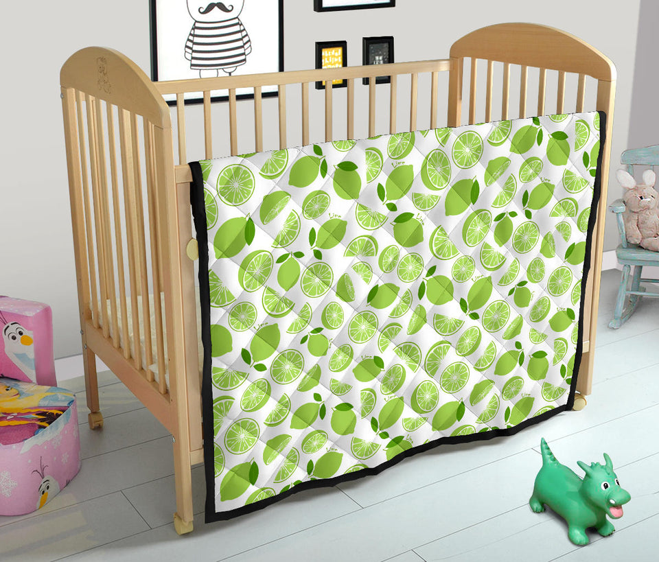 Lime Design Pattern Premium Quilt
