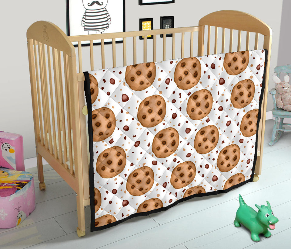Chocolate Chip Cookie Pattern Premium Quilt
