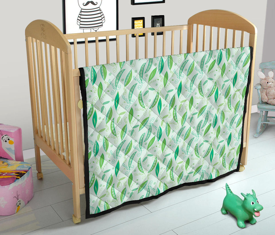 Green Peas Pattern Print Design 01 Premium Quilt