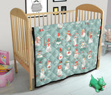 Cute Snowman Pattern Premium Quilt