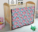 3D Sakura Cherry Blossom Pattern Premium Quilt