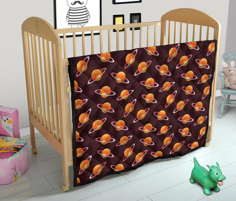 Hamburger Pattern Print Design 05 Premium Quilt