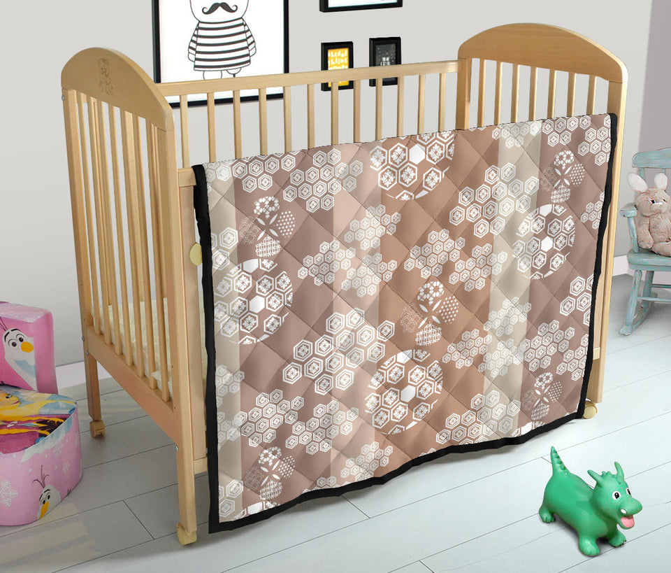 Beautiful Hexagon Japanese  Pattern Premium Quilt