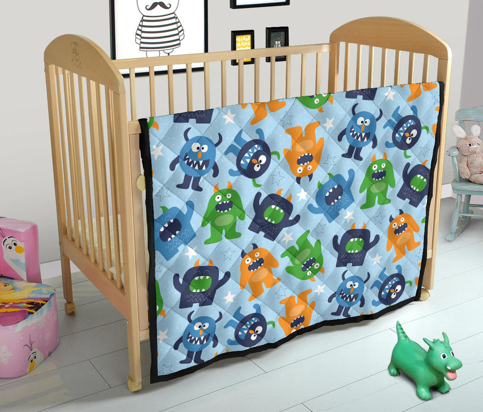 Alien Pattern Print Design 04 Premium Quilt