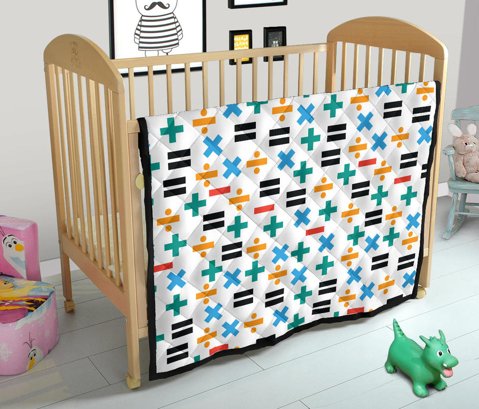 Math Pattern Print Design 05 Premium Quilt