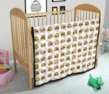 Hamburger Pattern Print Design 02 Premium Quilt