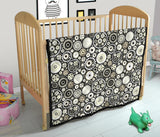 Gear Pattern Print Design 02 Premium Quilt