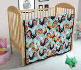Rooster Chicken Cock Snowfalke Premium Quilt