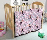 Beautiful Toucan Flower Leaves Premium Quilt