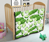 Cucumber Whole Slices Pattern Premium Quilt